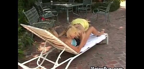  Oral And Dildo Fun Outdoors By The Pool